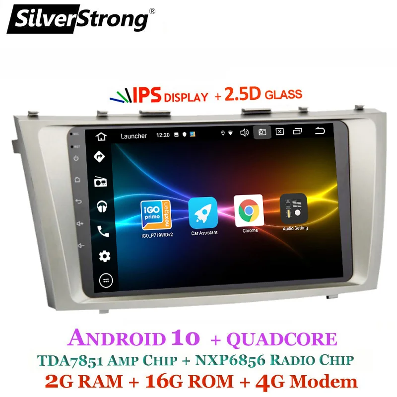 SilverStrong Android 10 ips 2.5D gps автомобиль для TOYOTA CAMRY V40 AURION v40 2007-11 авто радио с google play без DVD