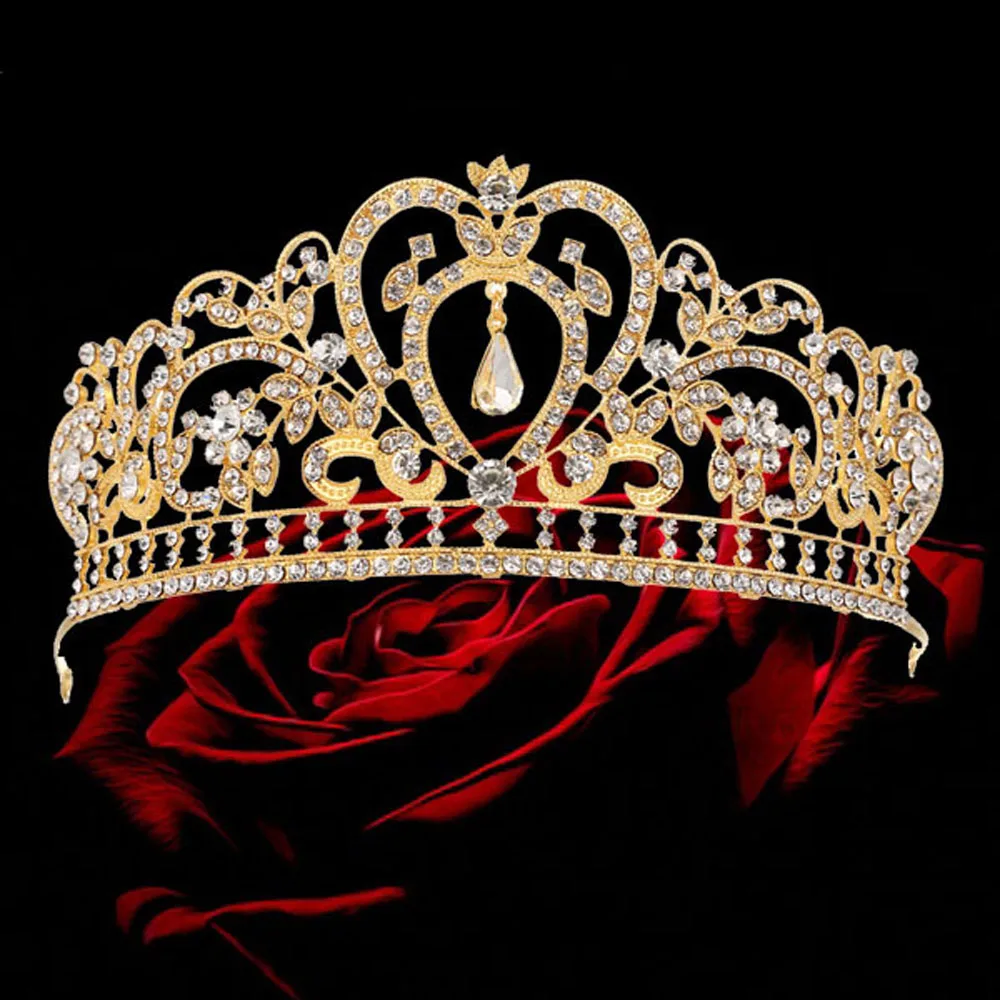Новая модная роскошная хрустальная Свадебная Корона тиары светильник Кая