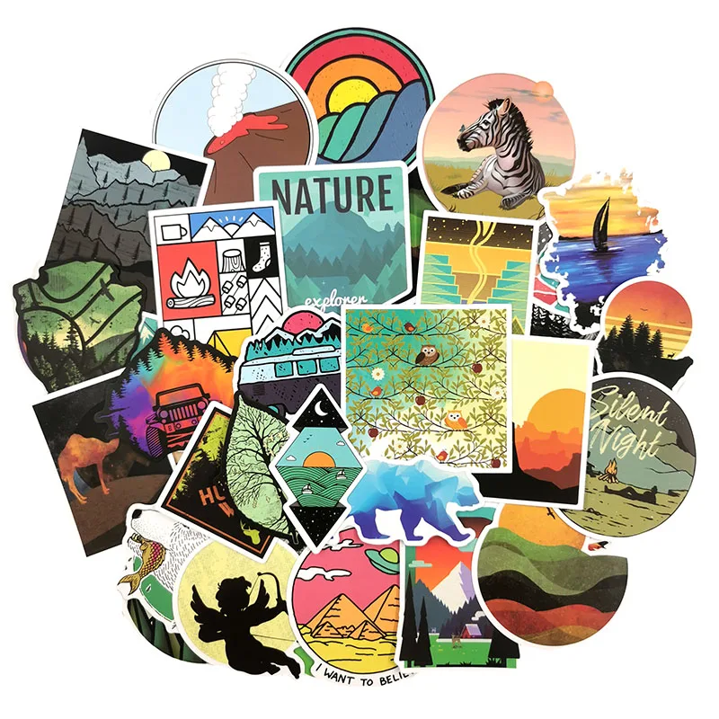 10/50 шт./упак. ретро граффити путешествия Стикеры s интересные Водонепроницаемый