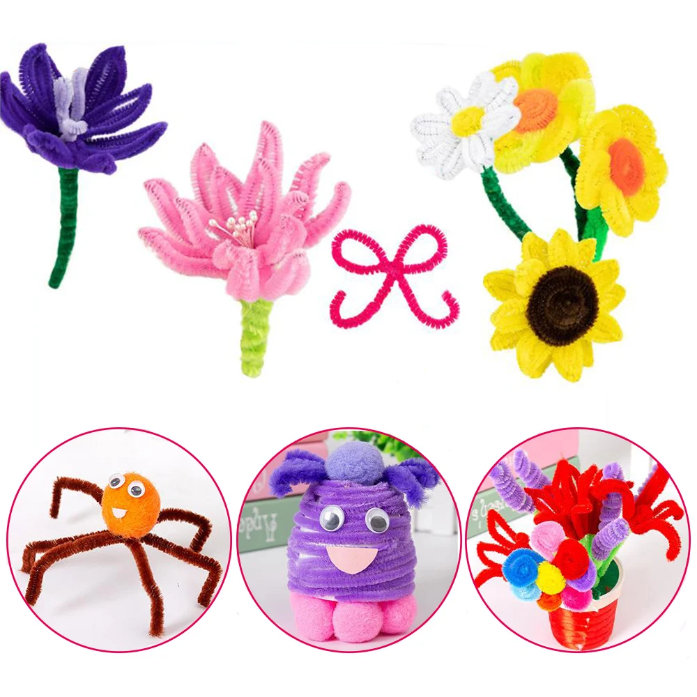 100 шт./компл. Colorfu DIY Монтессори синель головоломка игрушки обучающие ремесла