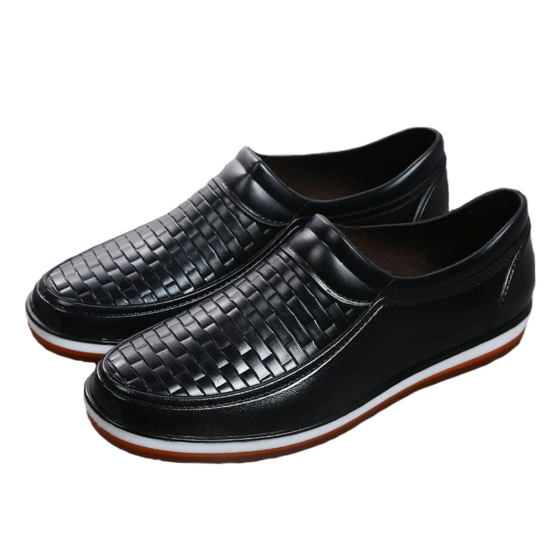 

Ботинки мужские непромокаемые, бархатные теплые Нескользящие, короткие, для кухни, Специальная рабочая обувь, модные