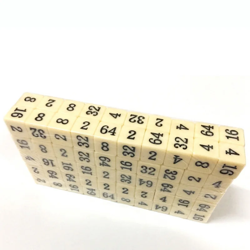 Забавная 6-гранная игра-головоломка для детей 6 шт./партия кости обучения 4 8 16 32 64