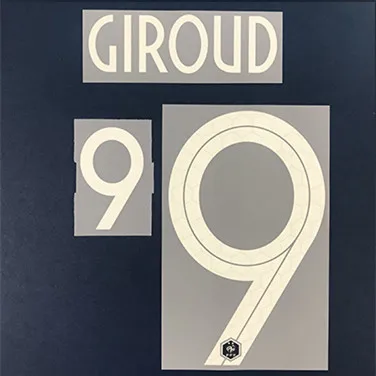 2 звезды Франция GRIEZMANN MBAPPE POGBA PAVARD KANTE VARANE GIROUD HERNANDEZ на заказ Nameset горячая штамповка нашивки значки - Цвет: GIROUD