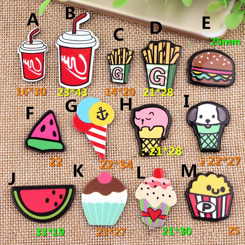 Мини-заказ 10 шт. разноцветная пищевая смола кабошоны глина подвески материал