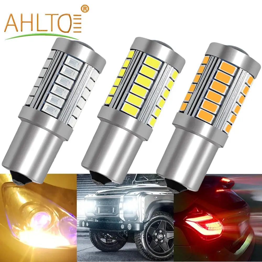 Лампа заднего хода для указателей поворота автомобиля 2 шт. 33SMD 5730 1156 1157