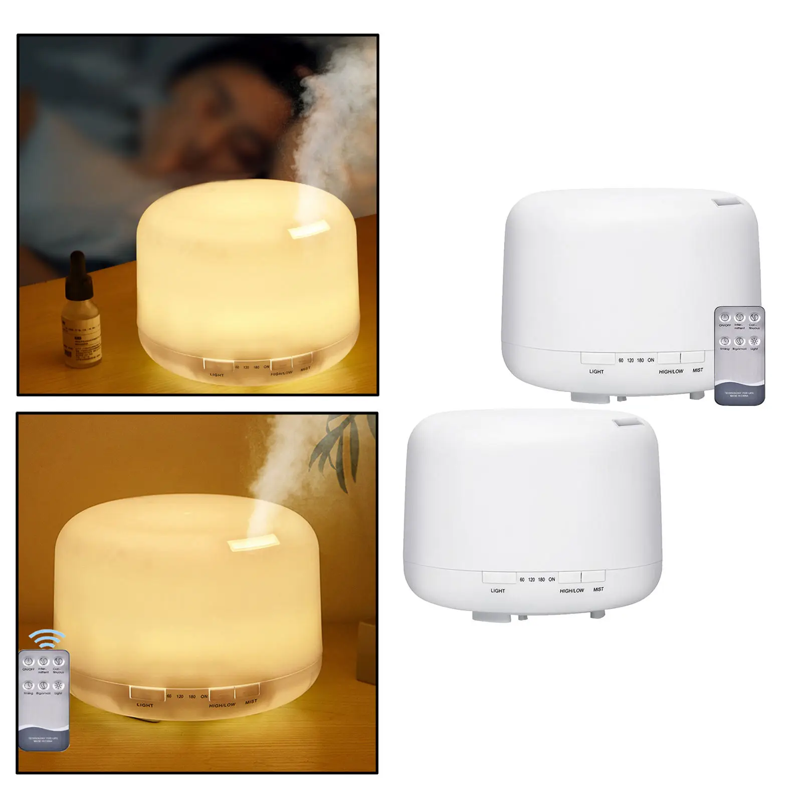 

500 мл ультразвуковой прибор для эфирных масел портативный увлажнитель воздуха для детской комнаты, домашний аромадиффузор с автоматически...