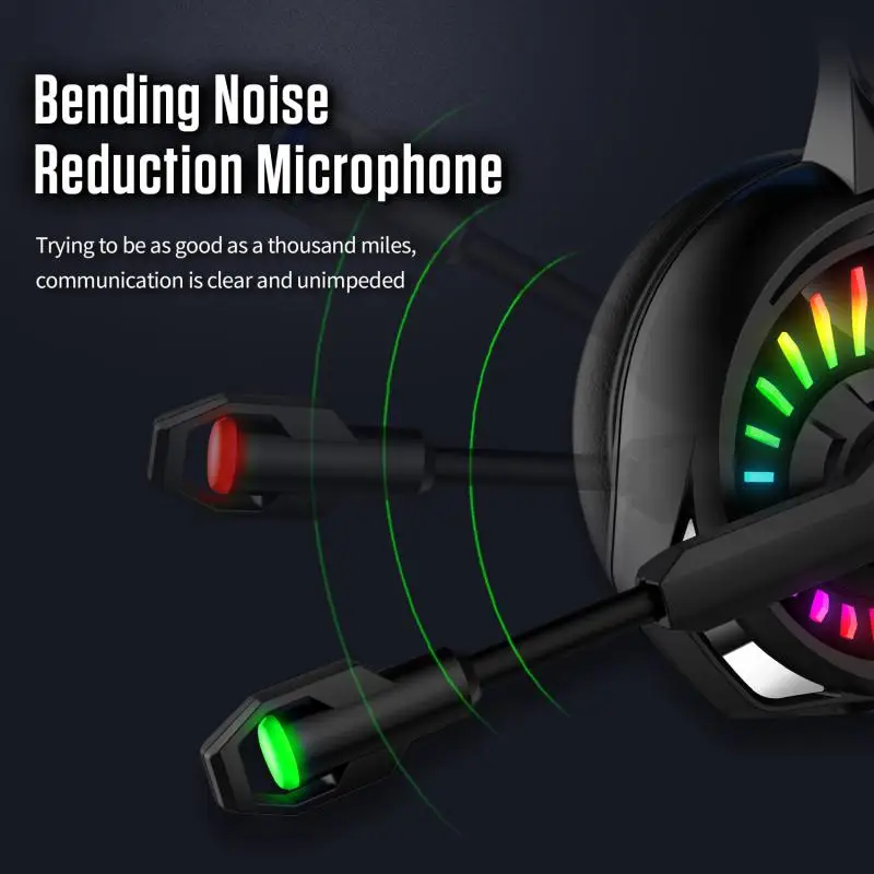 Игровые наушники 3 5 мм 1 шт. большой светильник микрофон стерео глубокие басы для