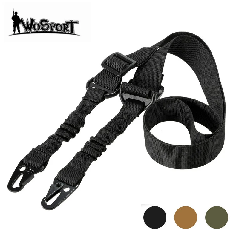 Тактический военный 2 Очки винтовка пистолет Sling Регулируемый страйкбол