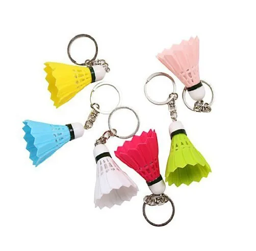 

FREE SHIPPING BY DHL 500pcs/lot Hot Selling Plastic Mini Badminton Keychains Sports Keyrings Gifts
