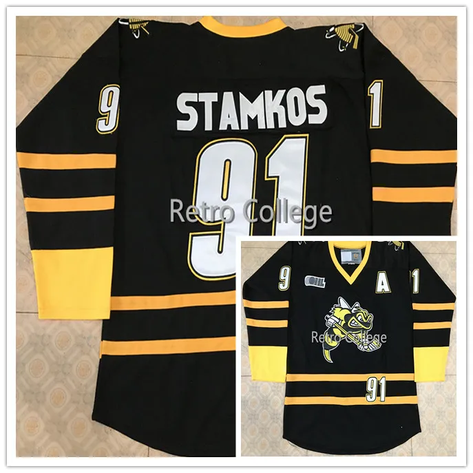 

SARNIA STING #91 Steven Stamkos MEN'S Hockey Jersey Embroidery Stitched Customize any number and name