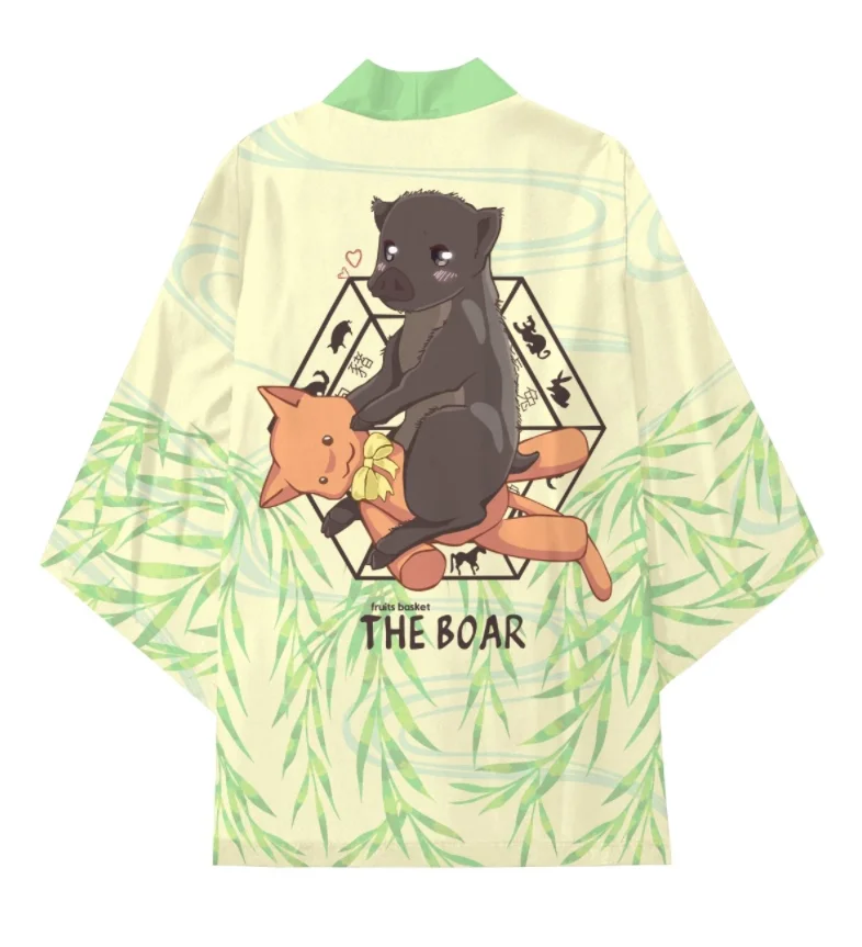 Японское кимоно с накидкой из аниме Хиро овца вязаный кардиган унисекс