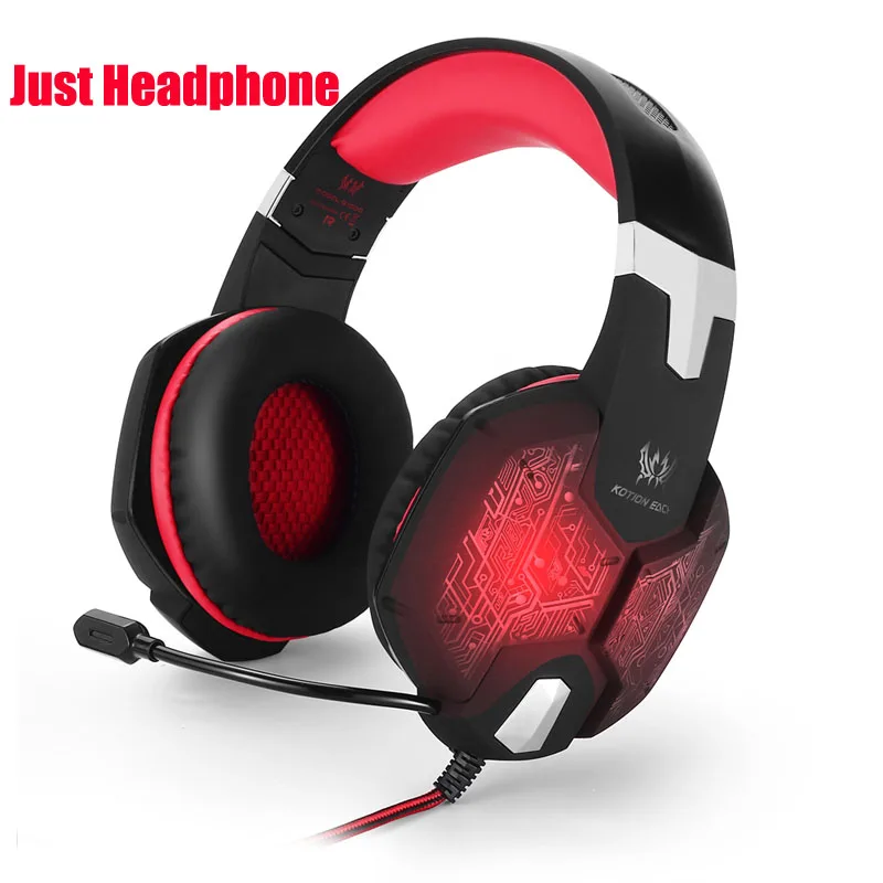 red Наушники с микрофоном игровые наушники для компьютера пк и подсветкой выставка Многоцветный Led light LOTONE 2.1 метра кабель 2 mini 3.5 мм Штекер игровые гарнитура с Микрофоном для компьютера - Цвет: red