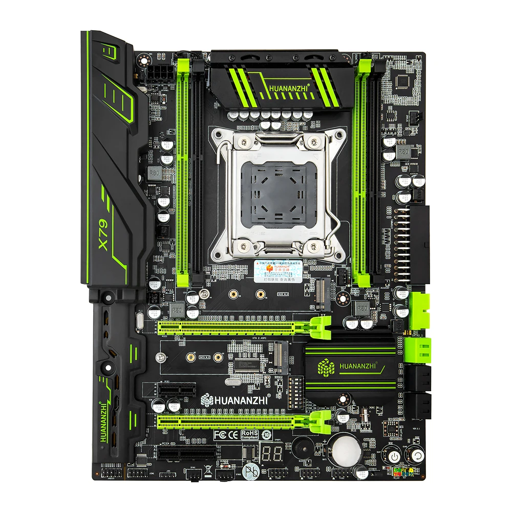 Online X79 2,49 V 2,1 Motherboard Für Intel LGA 2011 Xeon E5 DDR3 128GB M.2 NVME NGFF ATX LGA2011 Server Mainboard