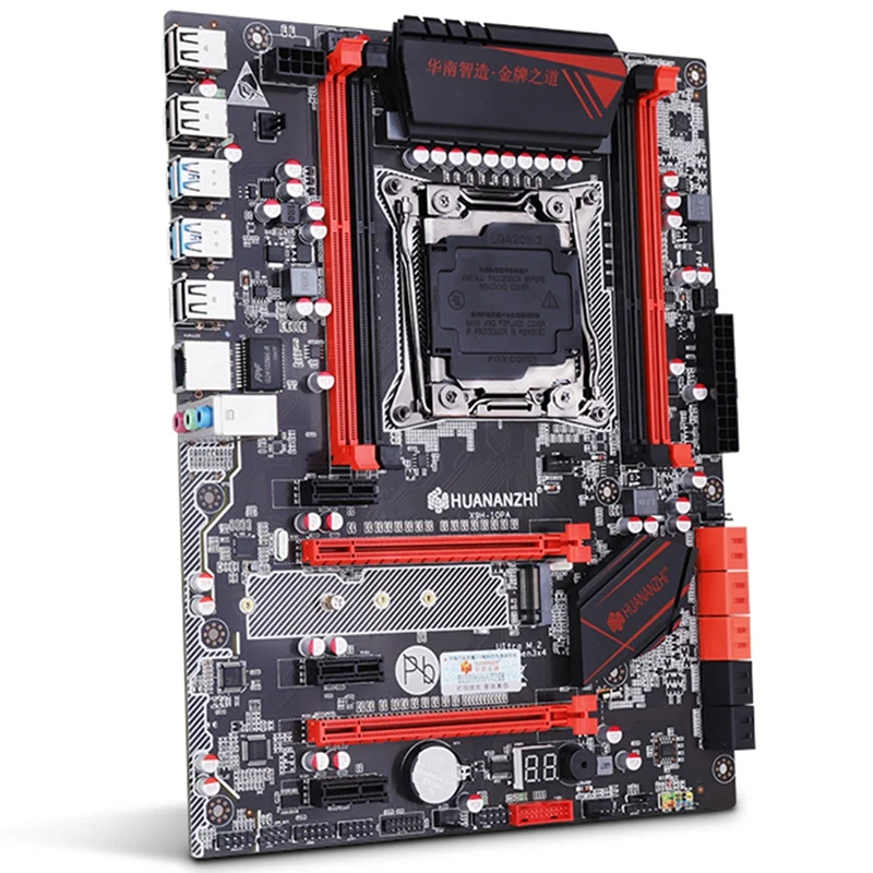 HUANANZHI X99-AD3 материнская плата с M.2 NVMe слот LGA2011-3 DDR3 4 канала 4 x USB3.0 10 x SATA3.0 Порты