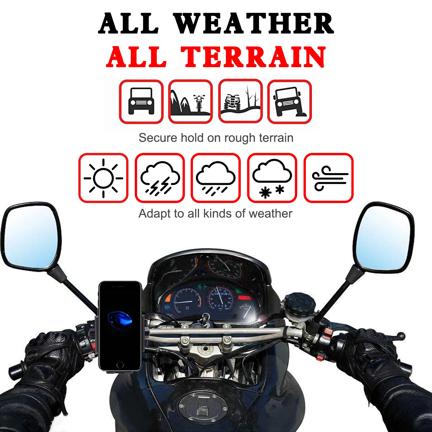 

Motorcycle Wireless Chargemobile Phone Bracket Intelligent Frequency Conversion 12-120v Electric Vehicle Phone Navigation Holder