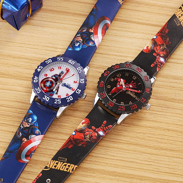 MARVEL Мстители синий Капитан Америка черный Железный человек Дети PU Группа