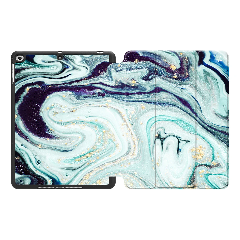 IPBC04 Чехол MTT marble для iPad 9,7 дюймов, мягкая задняя панель из ТПУ+ откидная подставка из искусственной кожи, умный чехол для iPad Air 1 2, чехол для планшета, Fundas - Цвет: IPBC04