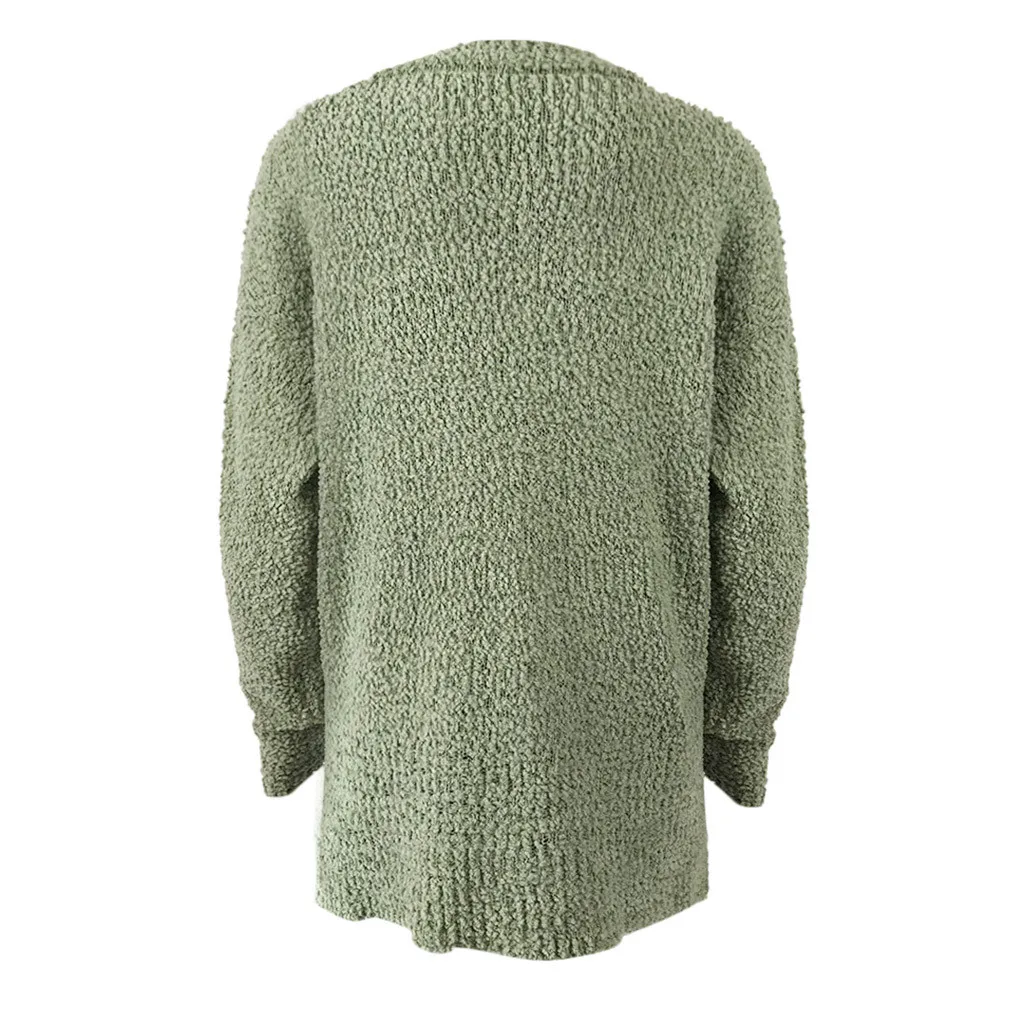 Женский свитер Повседневный однотонный Maglione с длинным рукавом женская вязаная