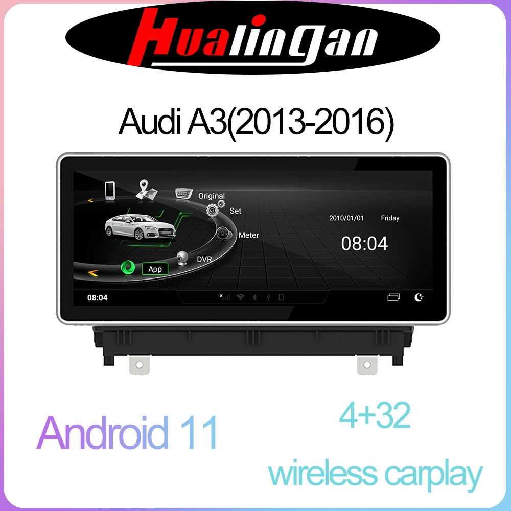 

Hualingan Autoradio Android Stereo Car Multimedia Wireless Carplay GSP Wifi Bluetooth USB 4G for Audi 8V A3/S3/RS3 MMI 2G 3G
