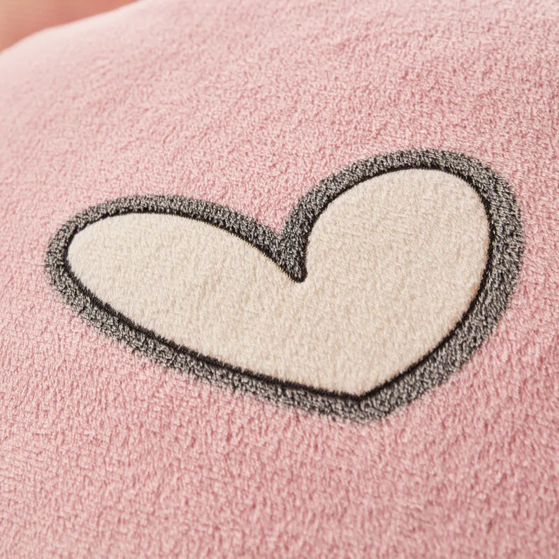 

Sweet Love Heart Print Bedding Set Winter Snowflake Velvet Thicken Quilt Cover Single Queen Duvet Cover + Pillowcase