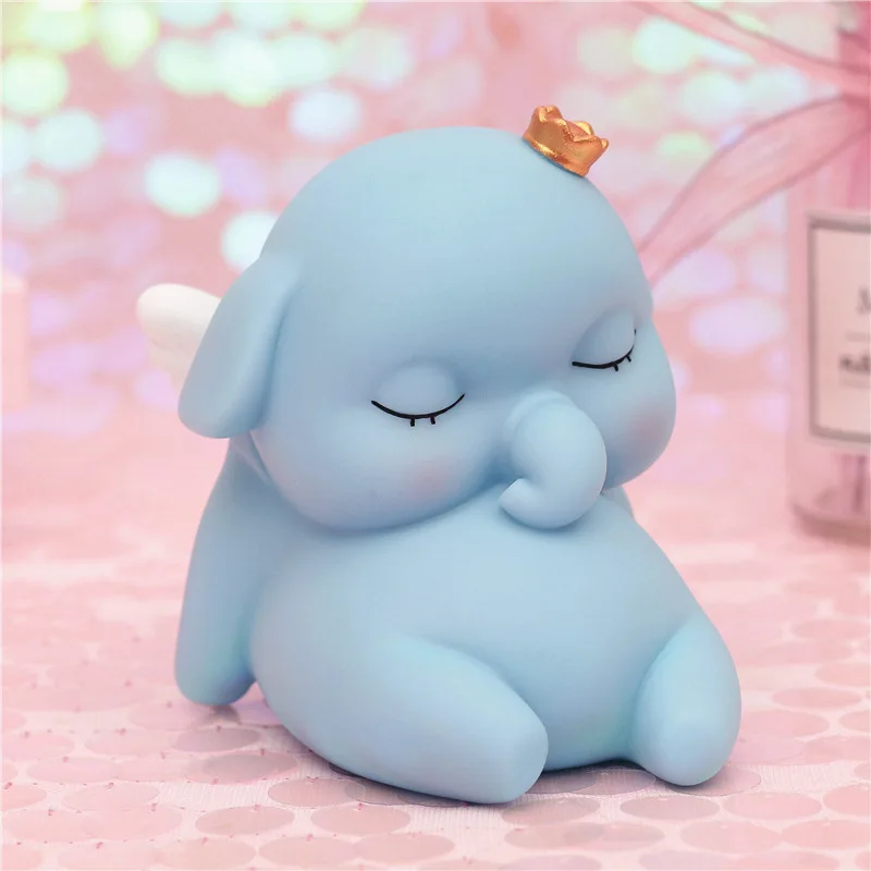 Мультяшная розовая свинка копилка милая собака слон фигурка с короной