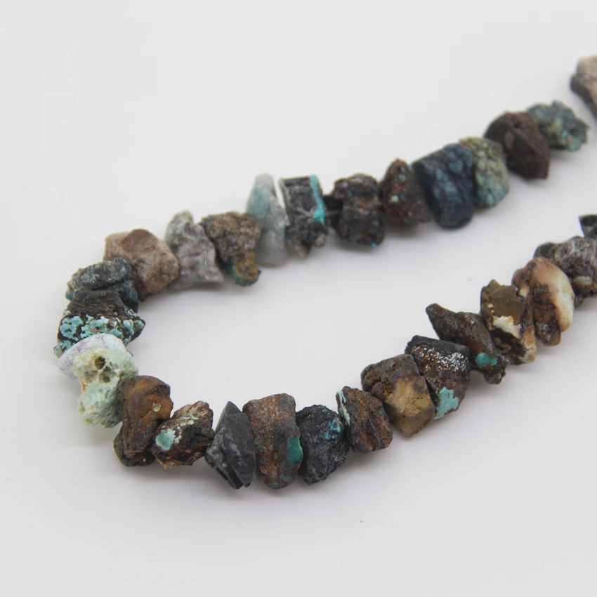 Натуральные бирюзовые бусины в форме Nugget рифленые для изготовления кулонов