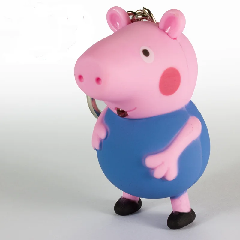 Свинка Пеппа светодиодный фонарик брелок со звуком сказать я люблю тебя Забавные