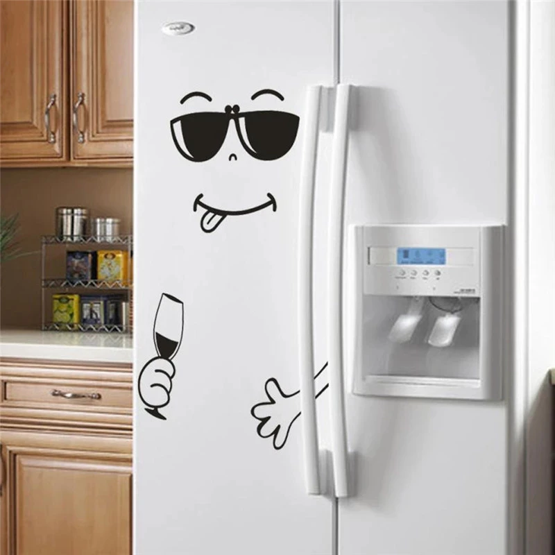 

Fridge Magnet Magnet Fridge Cute Sticker Fridge Happy Delicious Face Kitchen Fridge Wall Stickers Art Cute Smiley Wall Stickers