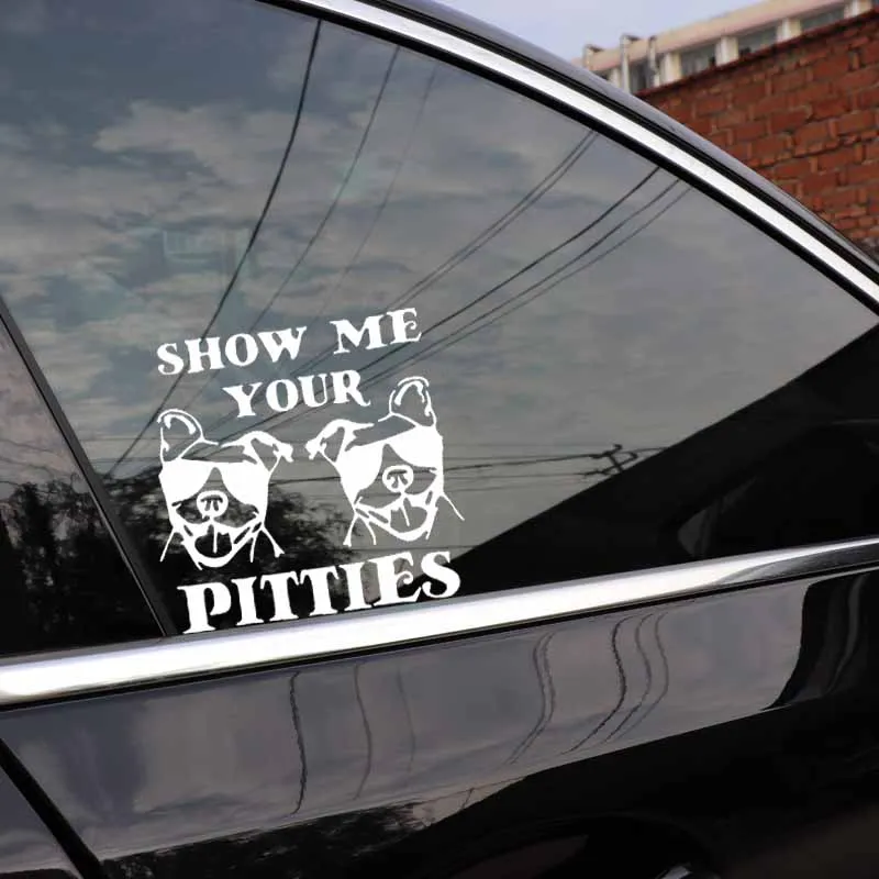 YJZT 14.9X14.2CM креативные автомобильные стикеры Show Me Your Pitties с двумя Прохладный