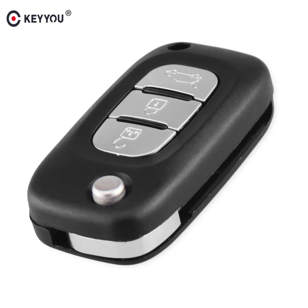 Складной чехол KEYYOU для автомобильного ключа с 3 кнопками Renault Clio Megane Kangoo Modus