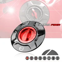 Twill Weave Carbon Fiber Motorcycle Accessories Quick Release Key Fuel Tank Gas Oil Cap Cover for Ducati PANIGALE V2 V4 V4S/R