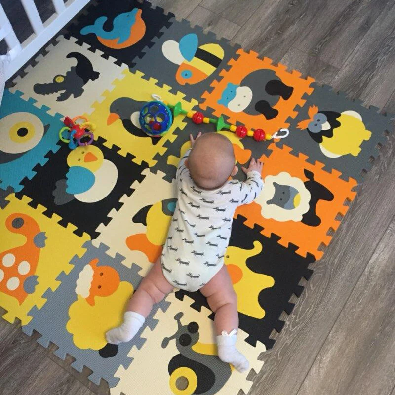 

18pcs Children's Mat Kids Play Mat EVA Foam Mat Baby Puzzle Mat Children Interlocking Tile Animal Pattern 30cm*30cm friut