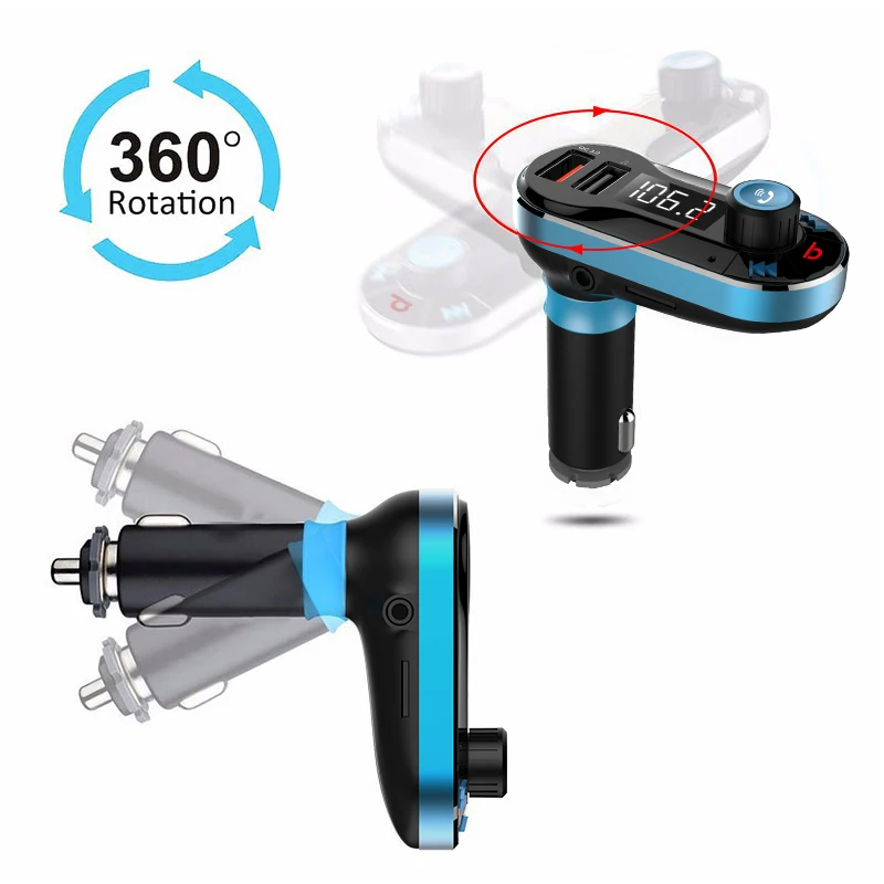 VANJEW BT66 QC 3 0 быстрое зарядное устройство fm передатчик модулятор Bluetooth Handsfree Call Car Audio