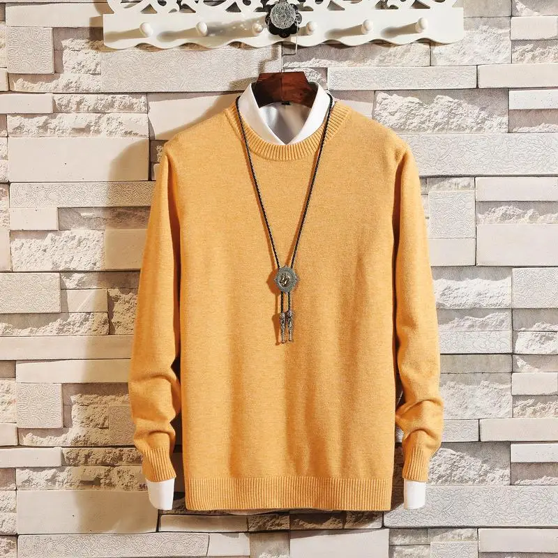 yellow 18 цветов кашемировые свитера мужские пуловеры осенне-зимняя одежда hombre pull homme hiver man свитера trui heren roupas мужской свитер - Цвет: yellow