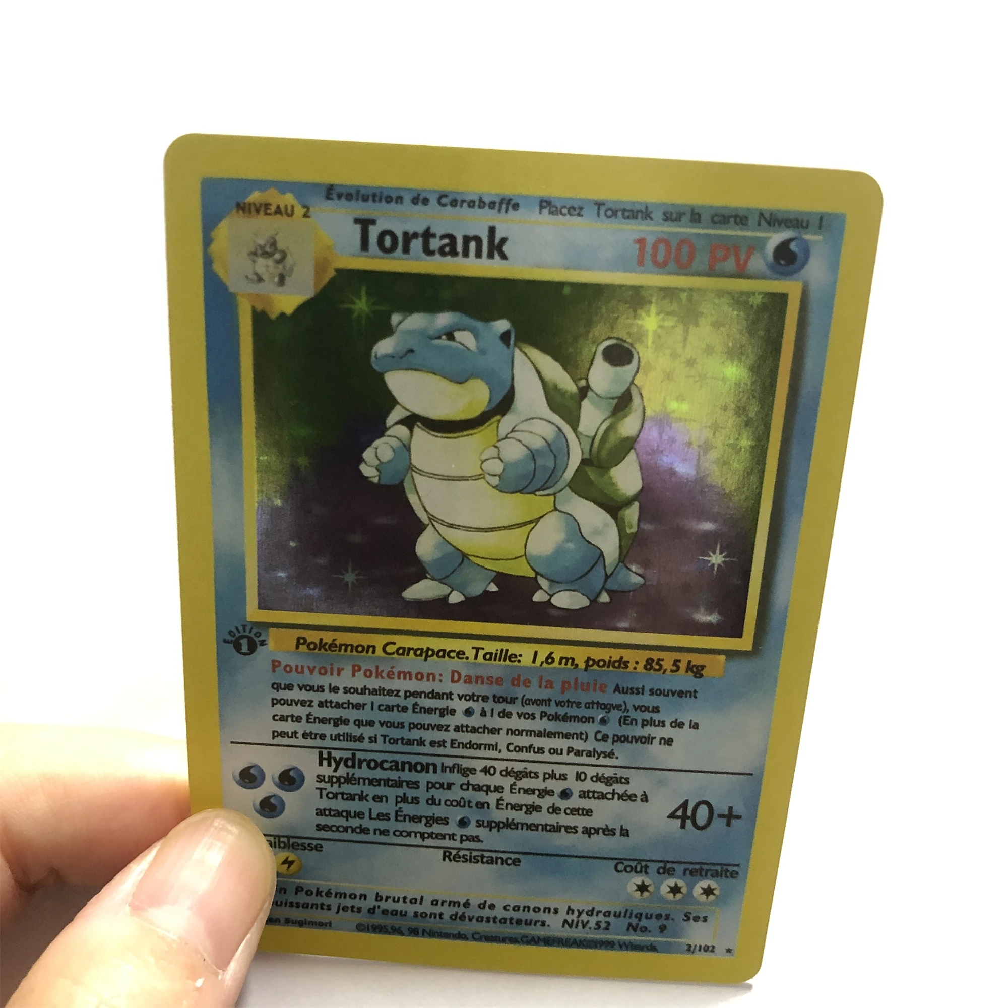 Покемон французская карта первое издание 1996 лет сделай сам флэш-карты Charizard blastise