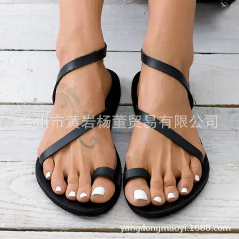 Модная обувь для отдыха Однотонная Женские Босоножки с открытым носком Сандалии