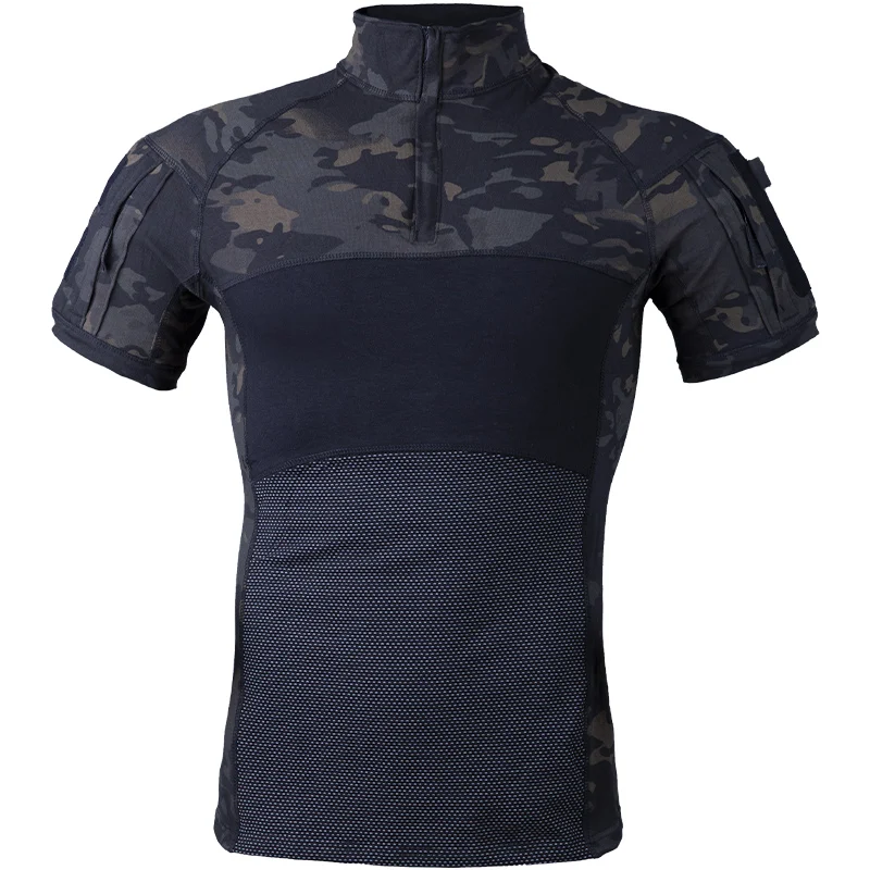 Мужские тактические футболки с коротким рукавом камуфляжная футболка для пеших