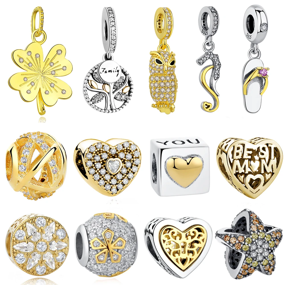 Счастливый клевер Семья дерево цветок шарма сердца 925 пробы цвет серебристый