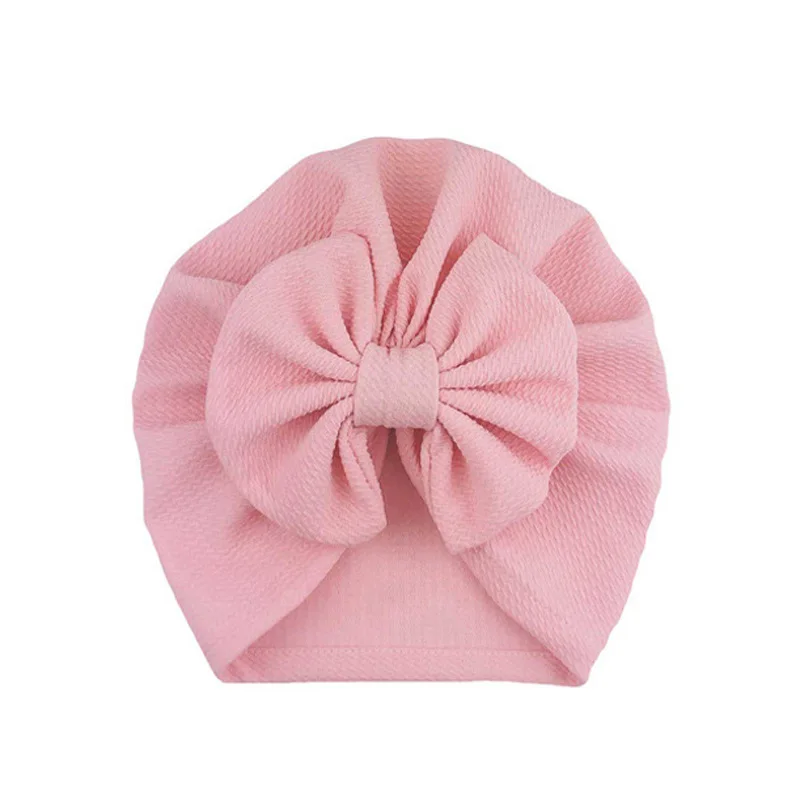 16 Colors Baby Hat for Girls Big Bow Beanie Newborn Turban Elastic Girl Cap Infant Toddler Hats 1PC | Детская одежда и обувь