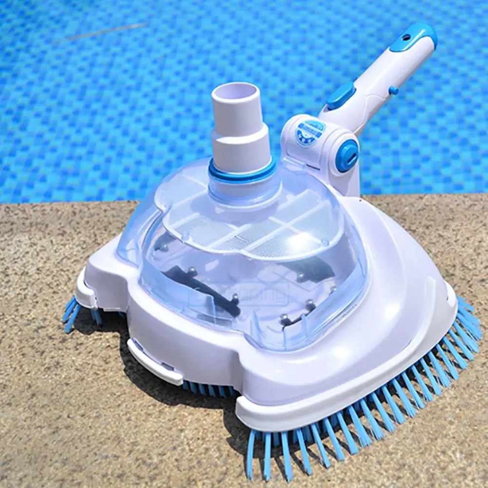 

Adjustable Angle Handle Swimming Pool Suction Vacuum Cleaner Head Brush Cleaner Pool Flexible Manual Pond Cleaning Tool