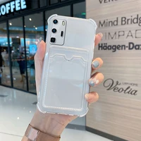 For Xiaomi Redmi Note 10S Pro Case Luxury Clear Card Pocket Soft Silicone Phone Cover Xiaomi POCO Back Cases