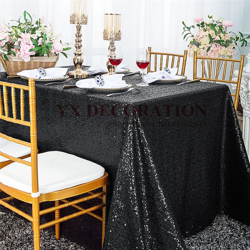 Скатерть с блестками круглая и Прямоугольная для свадьбы украшение вечерние