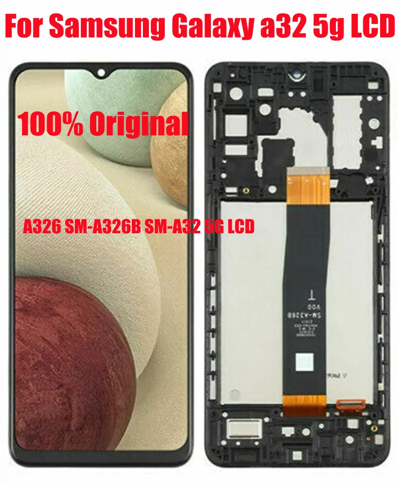 Pantalla LCD para tel&eacute;fono m&oacute;vil Samsung, digitalizador de pantalla t&aacute;ctil SM-A326B, pieza de repuesto de SM-A32, para Samsung Galaxy A32 5g A326, SM-A326-0