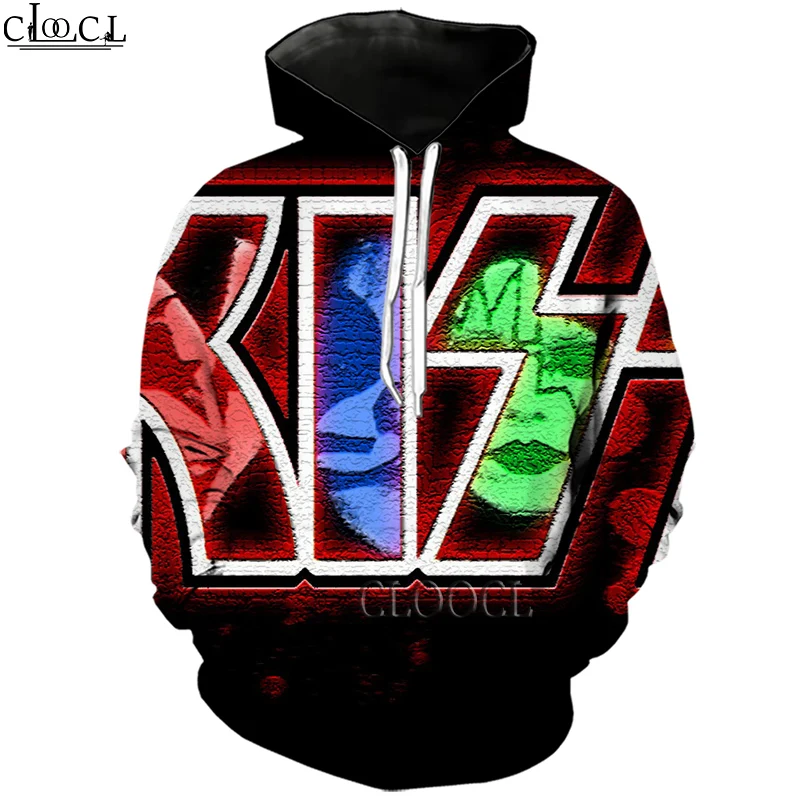 

HX Popular Metal KISS Rock Band 3D Print Fashion Men Women Hoodies Casual Harajuku Hip Hop Couple All-match Tops Drop Shipping