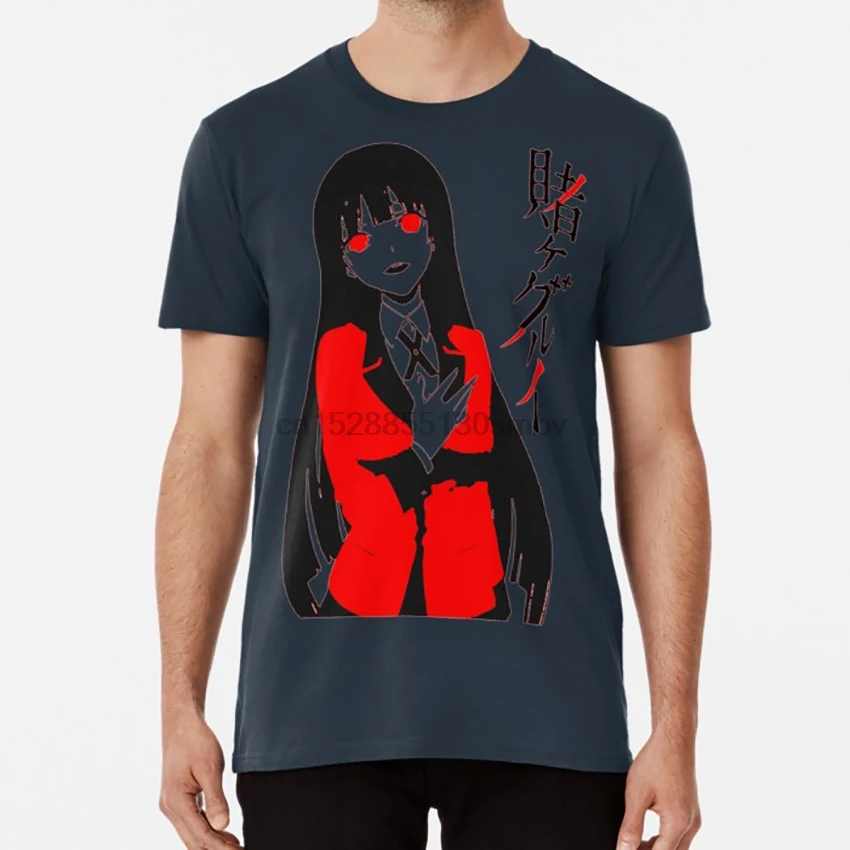 Kakegurui T shirt kakegurui yumeko jabami gambler gambling compulsive school anime manga silhouette | Мужская одежда