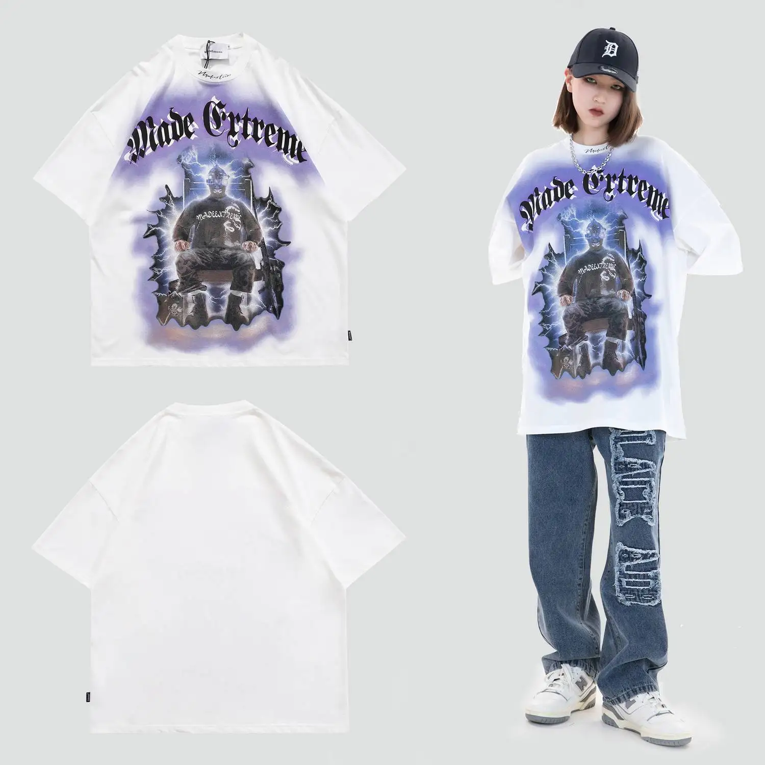 

Hip Hop Streetwear T-Shirt Harajuku Dark Shock Print Tshirt 2021 Men Style Summer Short Sleeve T Shirt Cotton Casual Men Clothes