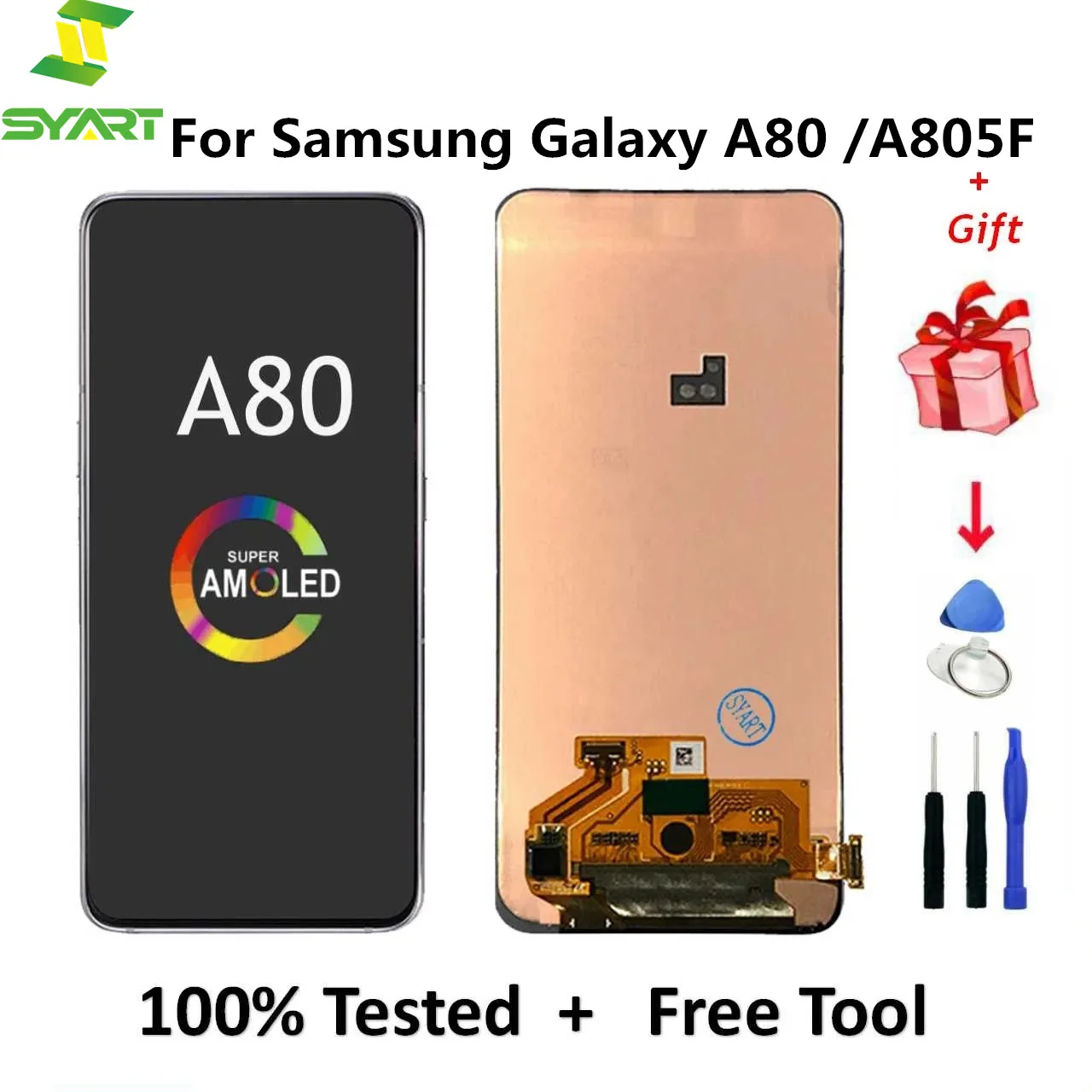 Pantalla LCD para Samsung Galaxy A80, A805F/DS, A805FD, piezas de repuesto para digitalizador de pantalla t&aacute;ctil-0