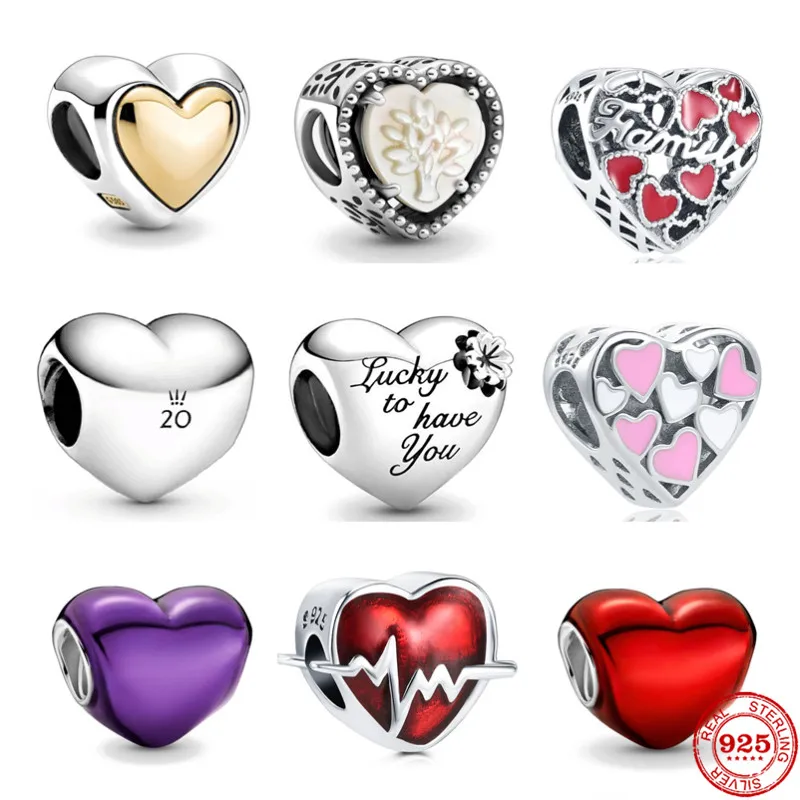 SilverNew европейские аксессуары сердце мама папа лучший друг подходит для