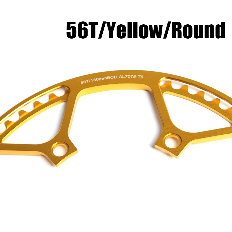 56T round Gold Litepro Сверхлегкий 130 BCD 45T 47T 53T 56T 58T A7075 сплав BMX цепное кольцо складной велосипед BMX цепное колесо велосипед шатун зуб - Цвет: 56T round Gold