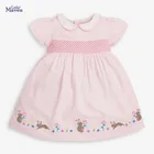 Элегантное милое летнее платье для маленьких девочек Little maven на новый год 2022 хлопковая детская повседневная одежда розового цвета для детей